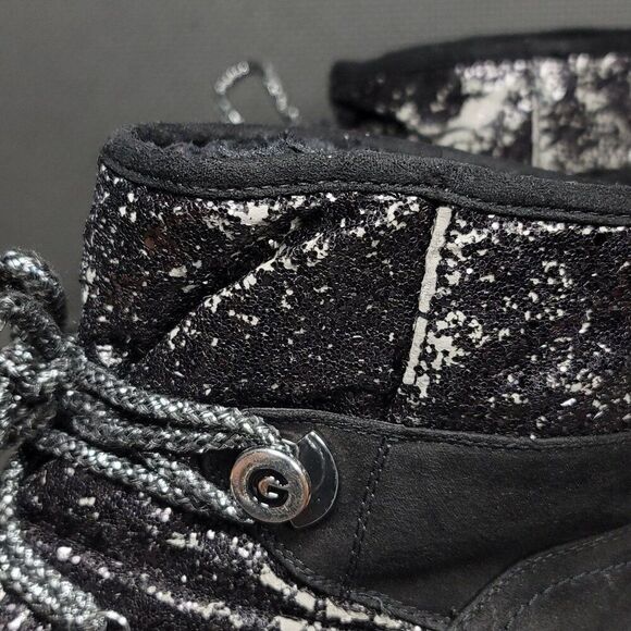 G By Guess Aylan Glitter Boots Womens Sz 10M Black Booties - Picture 4 of 10
